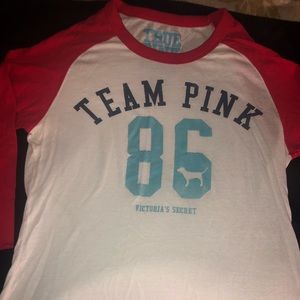 PINK VS. baseball T-shirt- Large